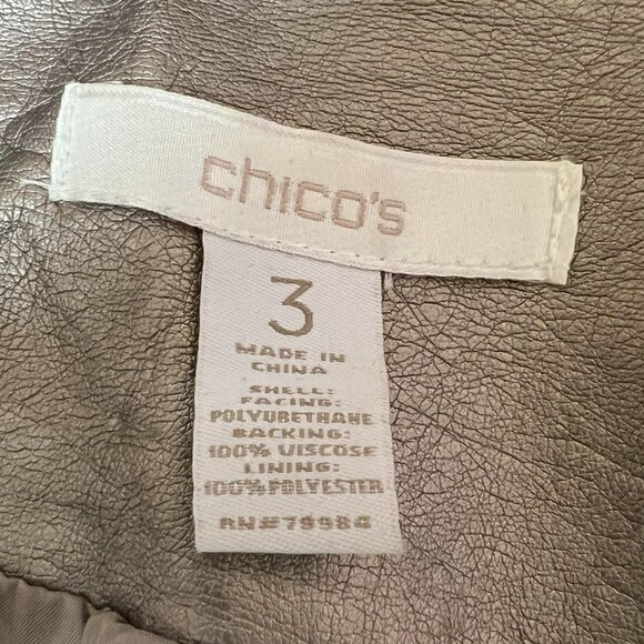 #138 Chico's Shiny Dress Jacket Size 3 (16) - Picture 5 of 6
